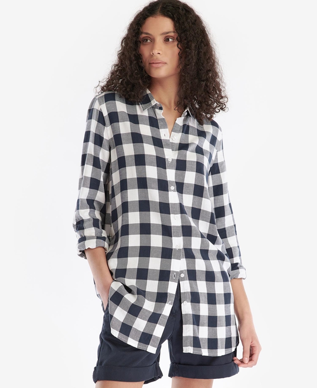 Barbour Baymouth Női Ingek Fekete Szürke | 817035-TUE
