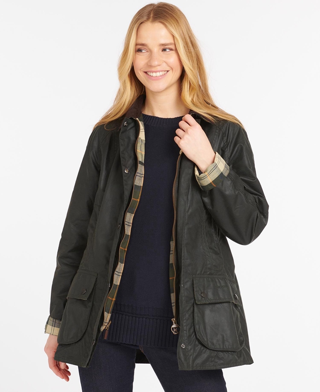 Barbour Beadnell® Női Viaszos Kabát Fekete | 943571-BOY