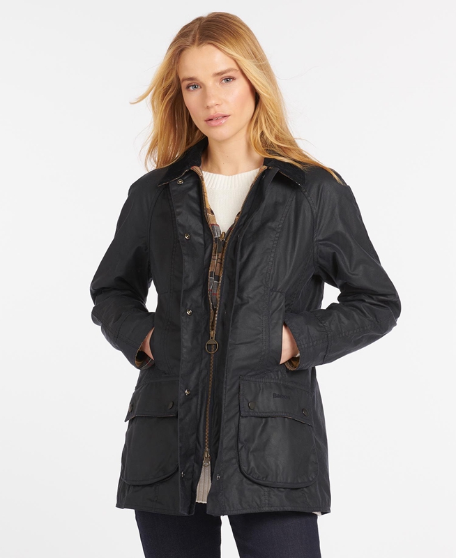 Barbour Beadnell® Női Viaszos Kabát Sötétkék | 769143-FNH