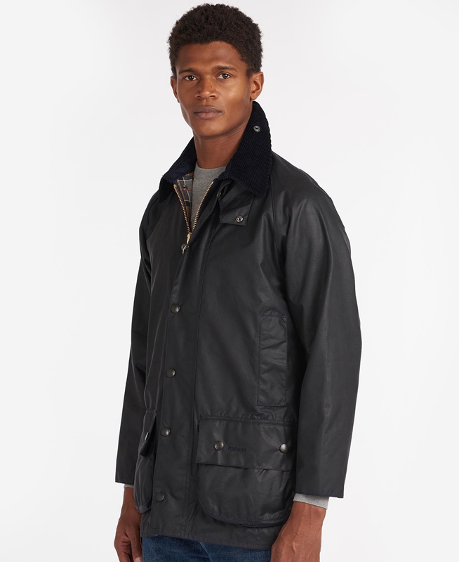 Barbour Beaufort® Férfi Viaszos Kabát Fekete | 896510-ZMG