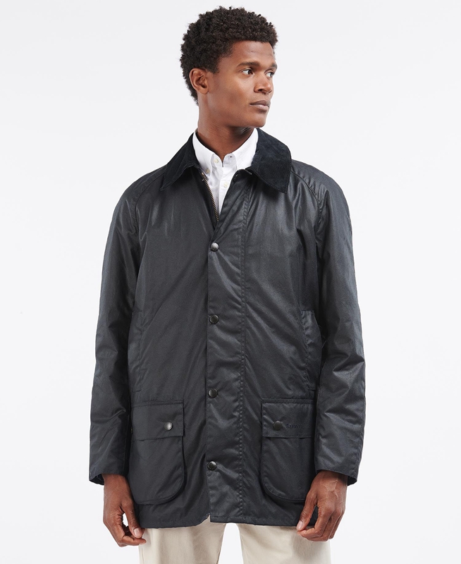 Barbour Beausby Férfi Viaszos Kabát Sötétkék | 127489-CRT