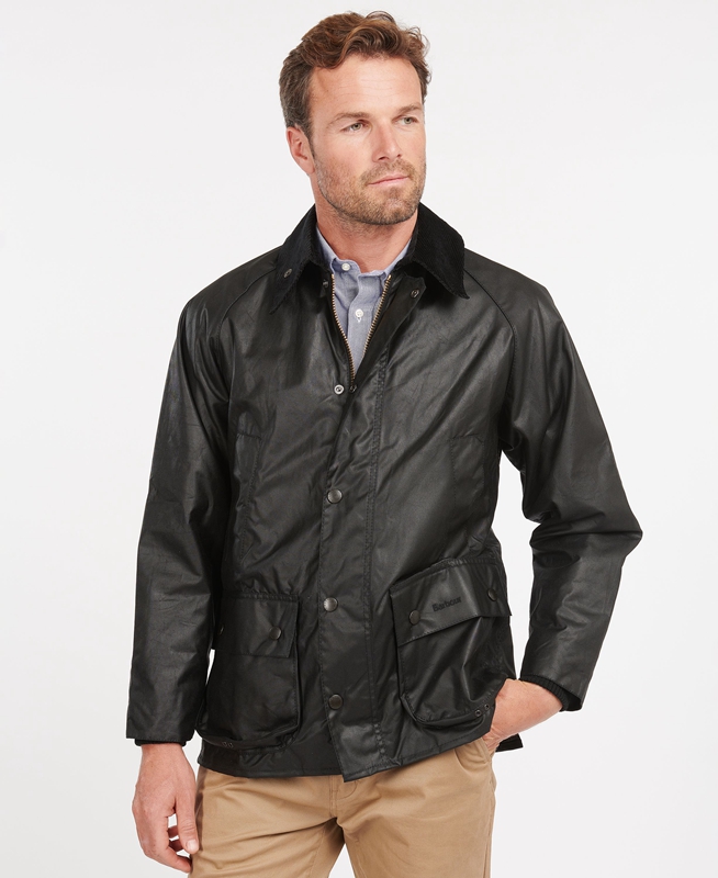 Barbour Bedale® Férfi Viaszos Kabát Fekete | 075823-AJX