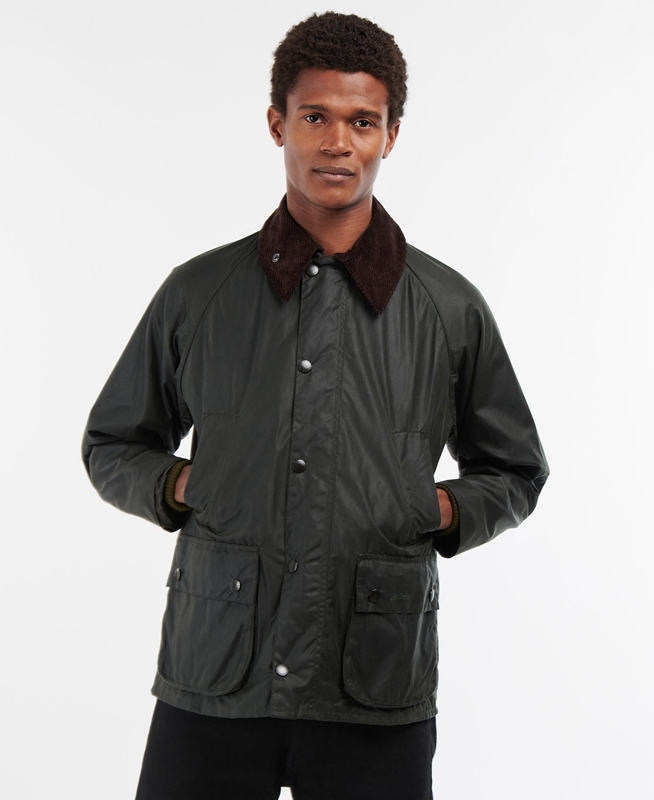 Barbour Bedale® Férfi Viaszos Kabát Fekete | 578140-BPL