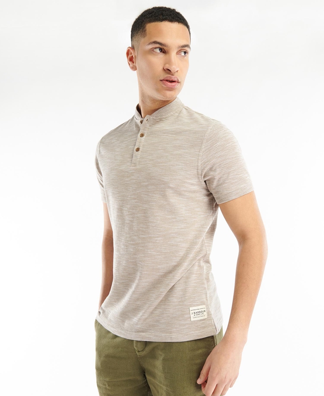 Barbour Belgrave Sport Neck Férfi Póló Szürke | 814367-VYC