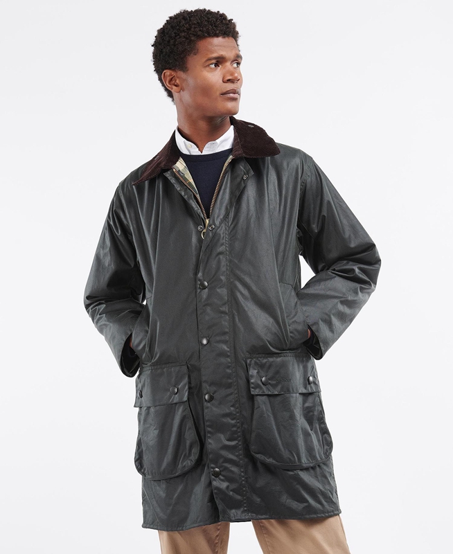 Barbour Border® Férfi Viaszos Kabát Fekete | 423978-CYF