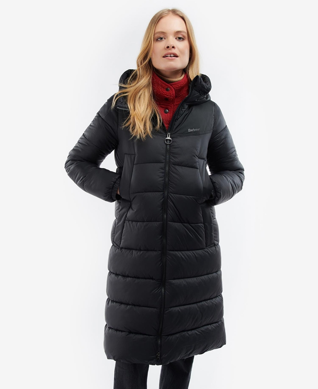 Barbour Buckton Női Vattázott Kabát Fekete | 271306-XYH