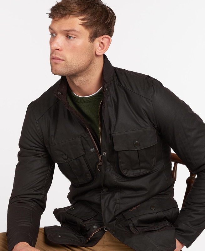 Barbour Corbridge Férfi Viaszos Kabát Fekete | 052738-LEW