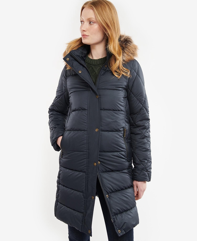 Barbour Daffodil Női Vattázott Kabát Sötétkék | 413067-ZBQ
