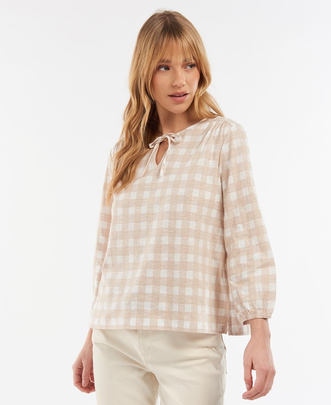 Barbour Ember Női Póló Fehér | 732169-WIX