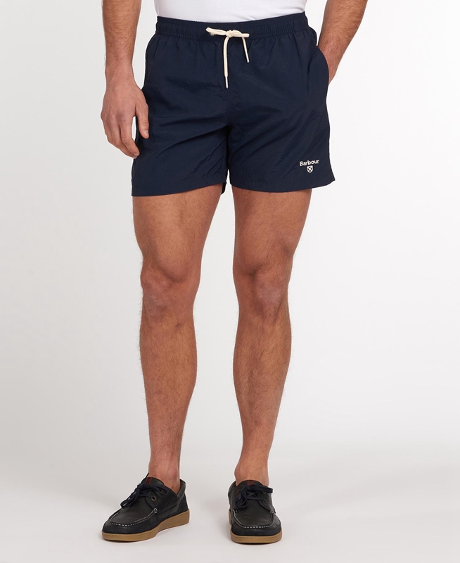 Barbour Essential Logo 5'' Swim Férfi Nadrág Sötétkék | 879254-UWP