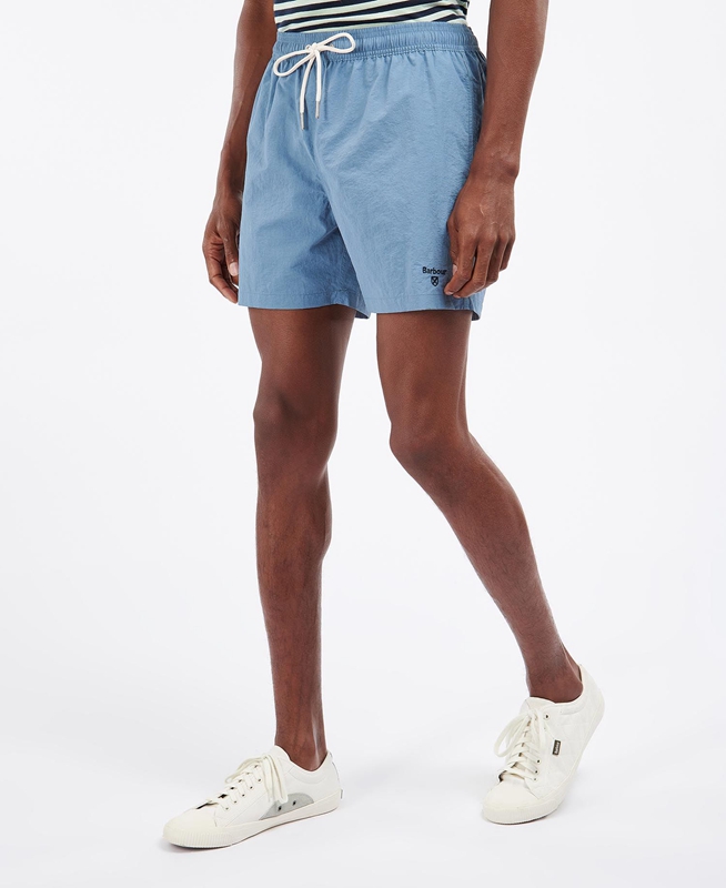 Barbour Essential Logo Swim Férfi Nadrág Kék | 308915-AMN