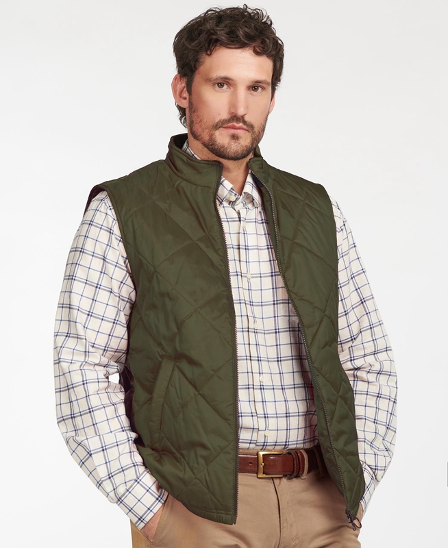 Barbour Finn Férfi Mellény Zöld | 983172-YLH