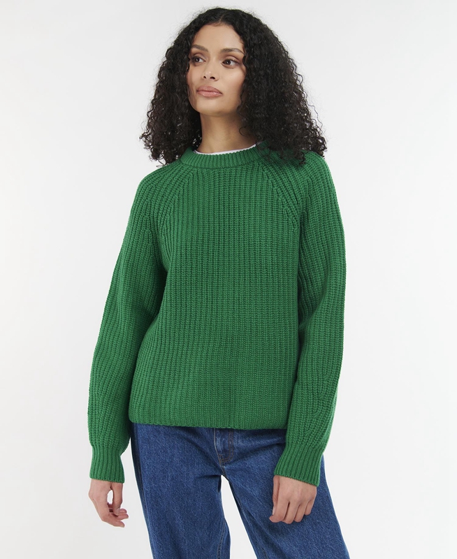 Barbour Hartley Knit Női Pulóverek Zöld | 051673-JNH