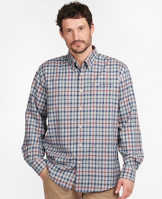 Barbour Hemd Coll Thermo Férfi Ingek Szürke | 860912-ABO