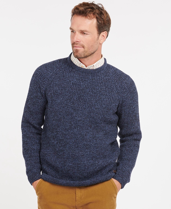 Barbour Horseford Crew Férfi Pulóverek Kék | 459820-WMO