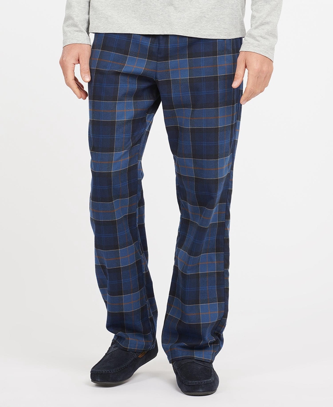 Barbour Hose Glenn Tartan Férfi Nadrág Sötétkék | 931650-VUI