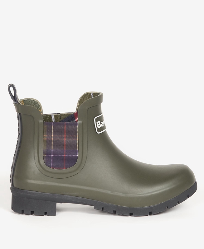 Barbour Kingham Női Csizma Olivazöld | 180437-SRA