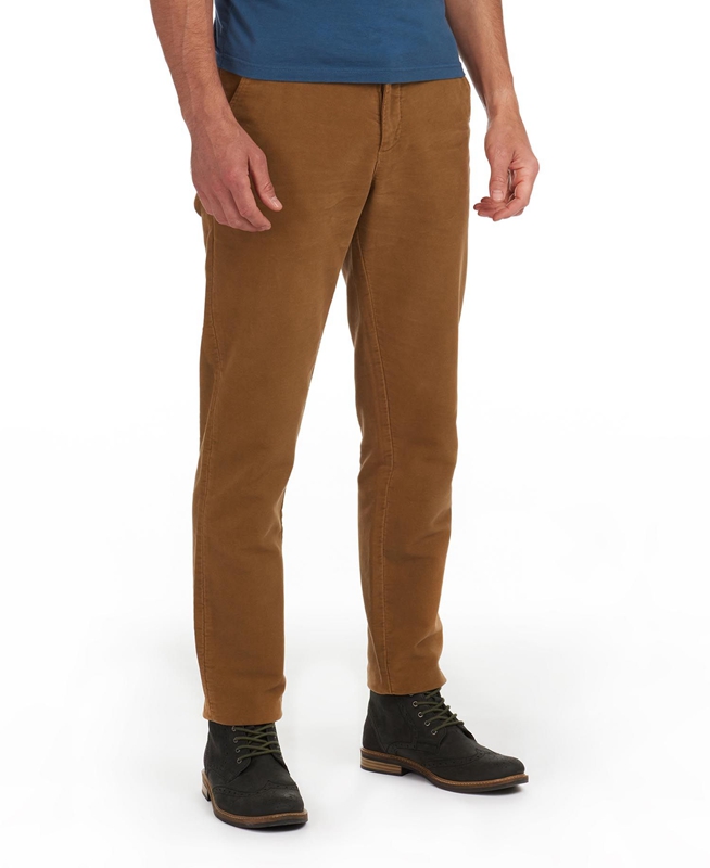 Barbour Neuston Moleskin Trousers Férfi Nadrág Bézs | 193580-VZL