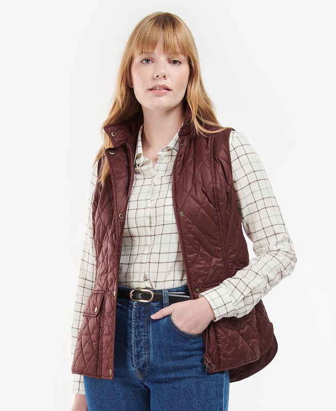 Barbour Otterburn Női Mellény Bordó | 962073-PTO
