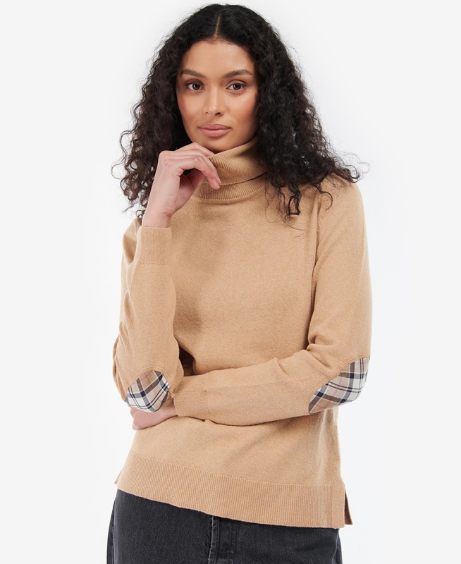 Barbour Pendle Roll-Neck Női Pulóverek Barna | 670253-ULH