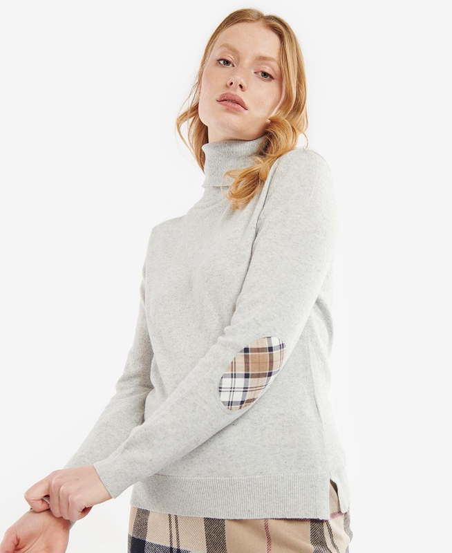 Barbour Pendle Roll-Neck Női Pulóverek Szürke | 541306-FZO