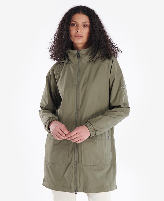 Barbour Sea Daisy Showerproof Női Alkalmi Dzsekik Olivazöld | 235817-MCY