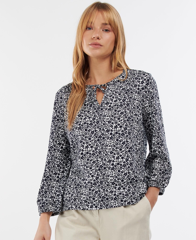 Barbour Seaholly Top Női Póló Fehér | 845312-EYZ