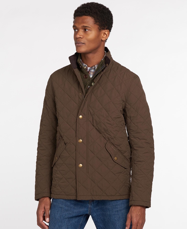 Barbour Shoveler Férfi Vattázott Kabát Zöld | 715346-RSU