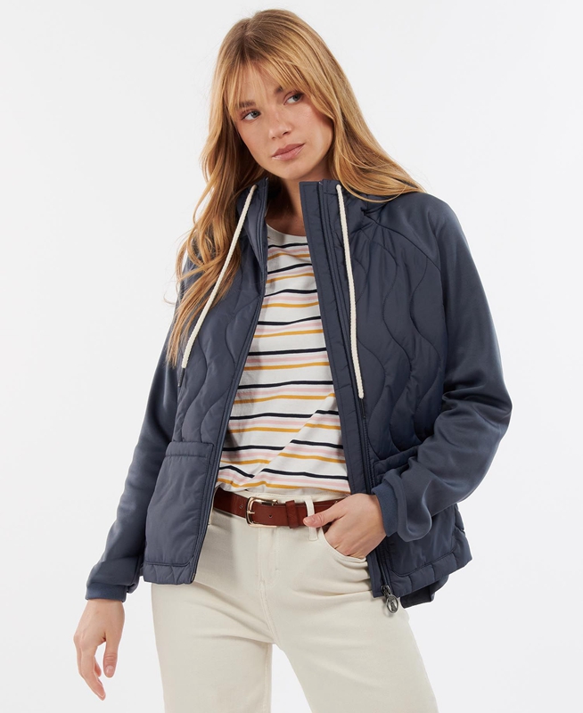 Barbour Strathmore Női Pulóverek Sötétkék | 619304-AVQ