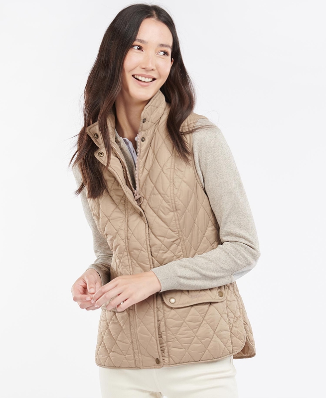 Barbour Weste Otterburn Női Mellény Bézs | 980315-DBL