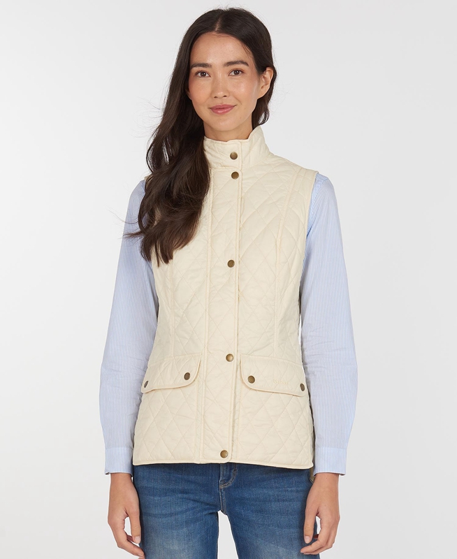 Barbour Weste Otterburn Női Mellény Krém | 167942-DMF