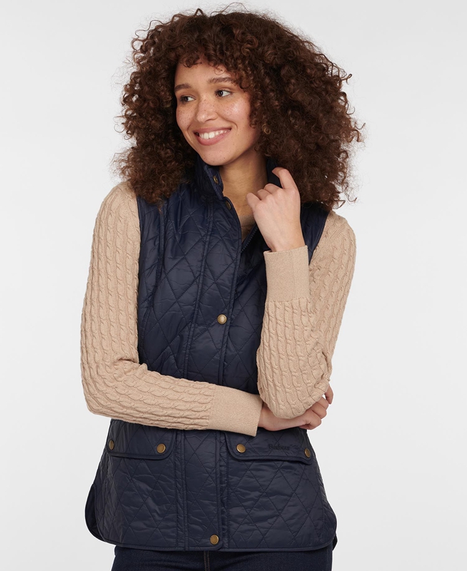 Barbour Weste Otterburn Női Mellény Sötétkék | 046359-CZY