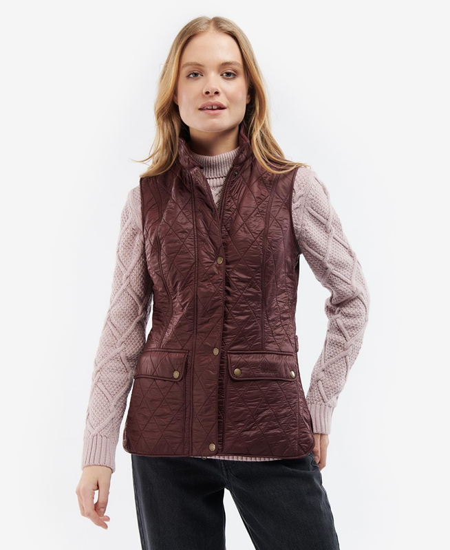 Barbour Wray Női Mellény Bordó | 689743-FNX