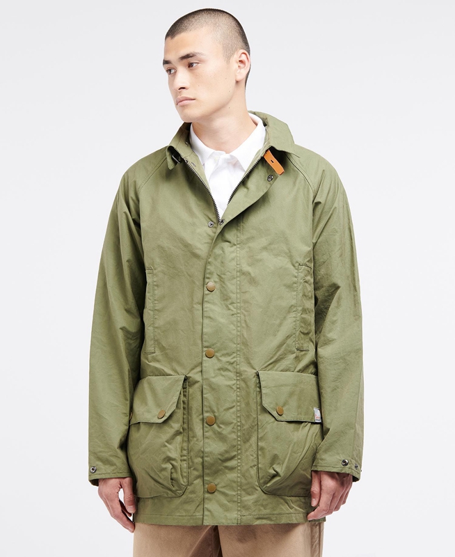 Barbour x Ally Capellino Back Férfi Alkalmi Dzsekik Olivazöld | 364709-QTP