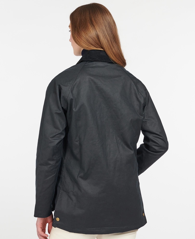 Barbour Acorn Waxed Pamut Női Viaszos Kabát Kék | 428501-BSJ