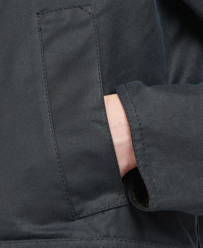 Barbour Acorn Waxed Pamut Női Viaszos Kabát Kék | 428501-BSJ