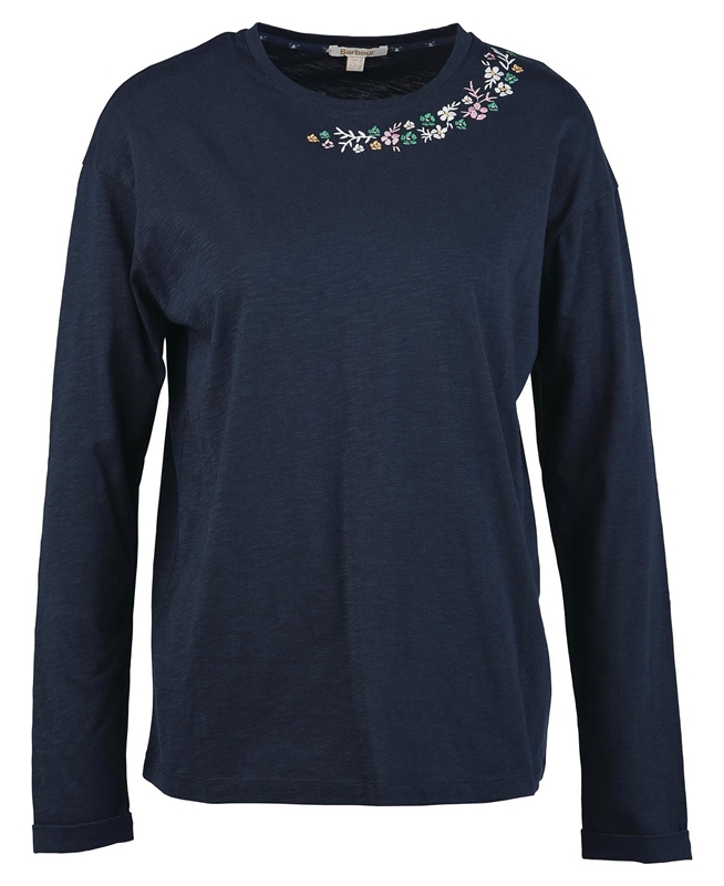 Barbour Amberley Női Póló Sötétkék | 014826-TRJ