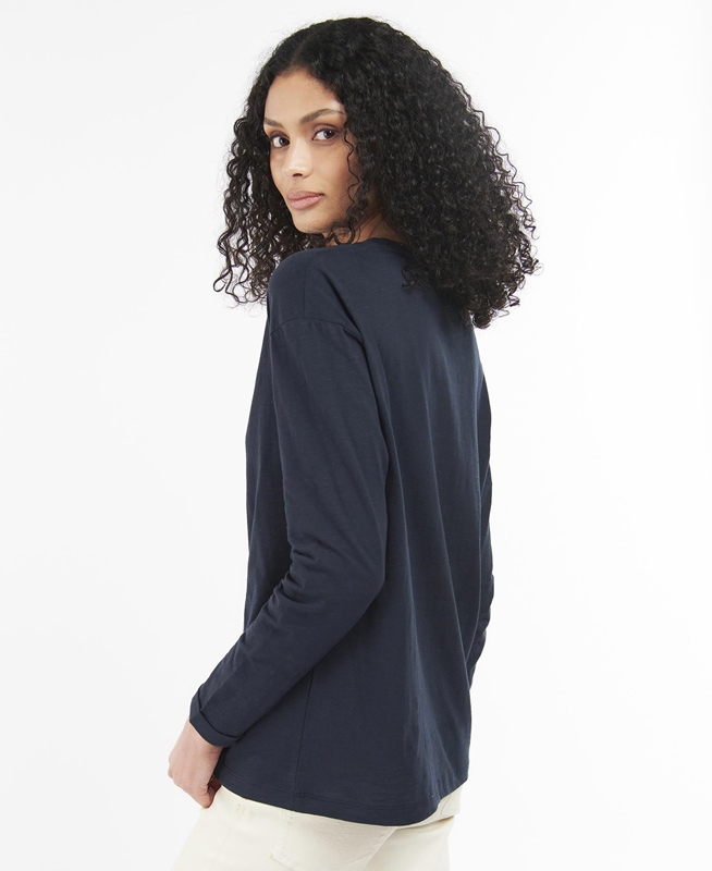 Barbour Amberley Női Póló Sötétkék | 014826-TRJ