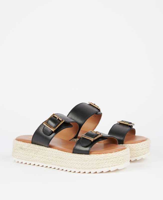 Barbour Amelda Női Szandál Fekete | 218754-JFK