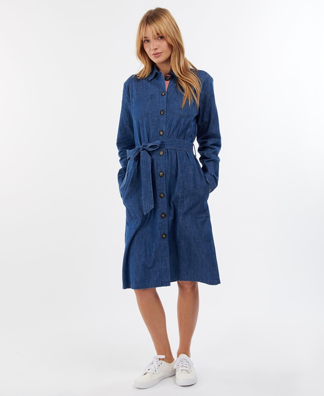 Barbour Barmouth Női Ruha Sötétkék | 604925-MQN