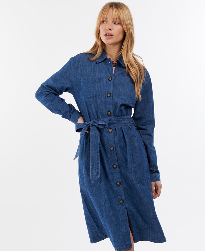 Barbour Barmouth Női Ruha Sötétkék | 604925-MQN