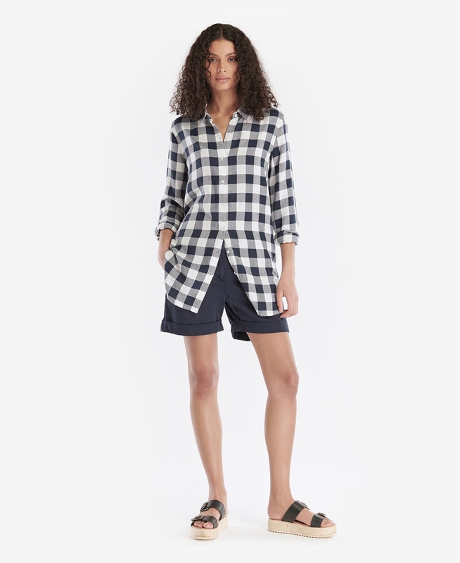 Barbour Baymouth Női Ingek Fekete Szürke | 817035-TUE