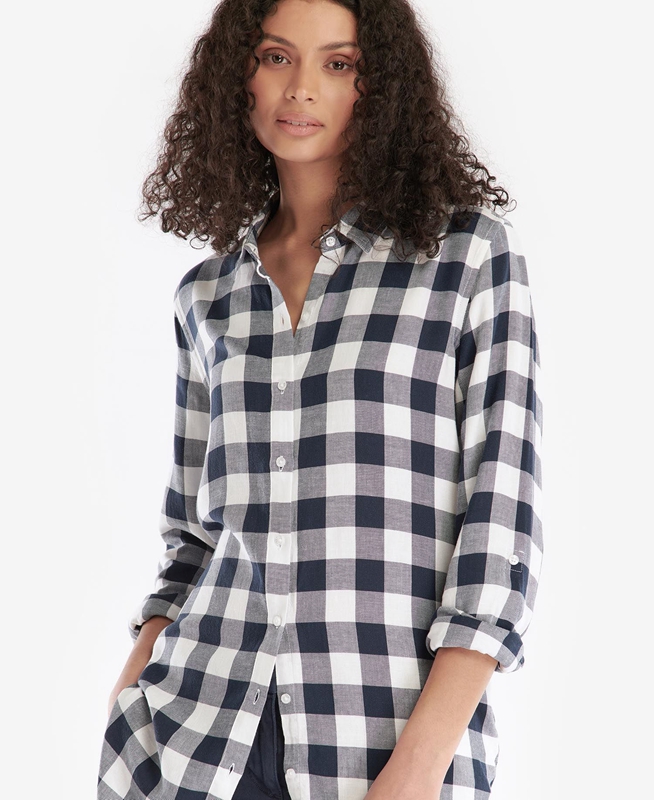 Barbour Baymouth Női Ingek Fekete Szürke | 817035-TUE