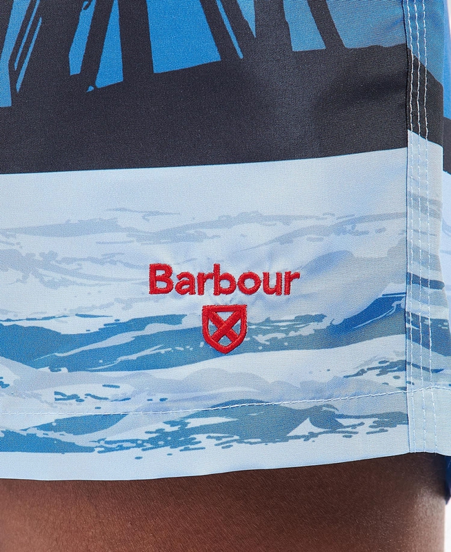 Barbour Beacon Print Swim Férfi Nadrág Kék | 806471-KWV