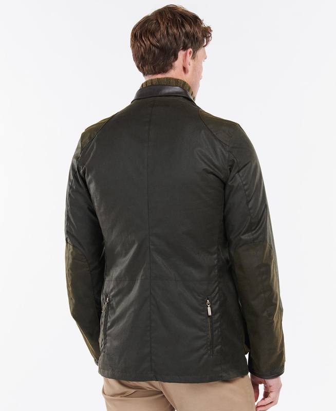 Barbour Beacon Sports Férfi Viaszos Kabát Olivazöld | 985416-KEQ