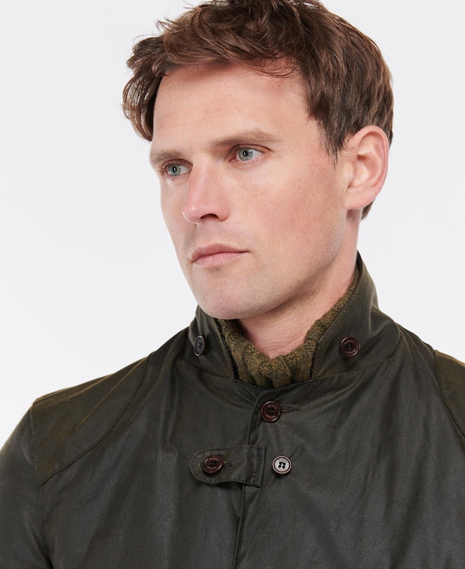 Barbour Beacon Sports Férfi Viaszos Kabát Olivazöld | 985416-KEQ