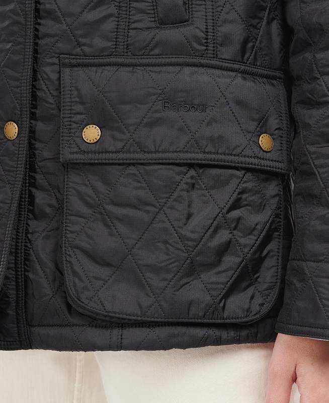 Barbour Beadnell Polarquilt Női Vattázott Kabát Fekete | 213485-VWM