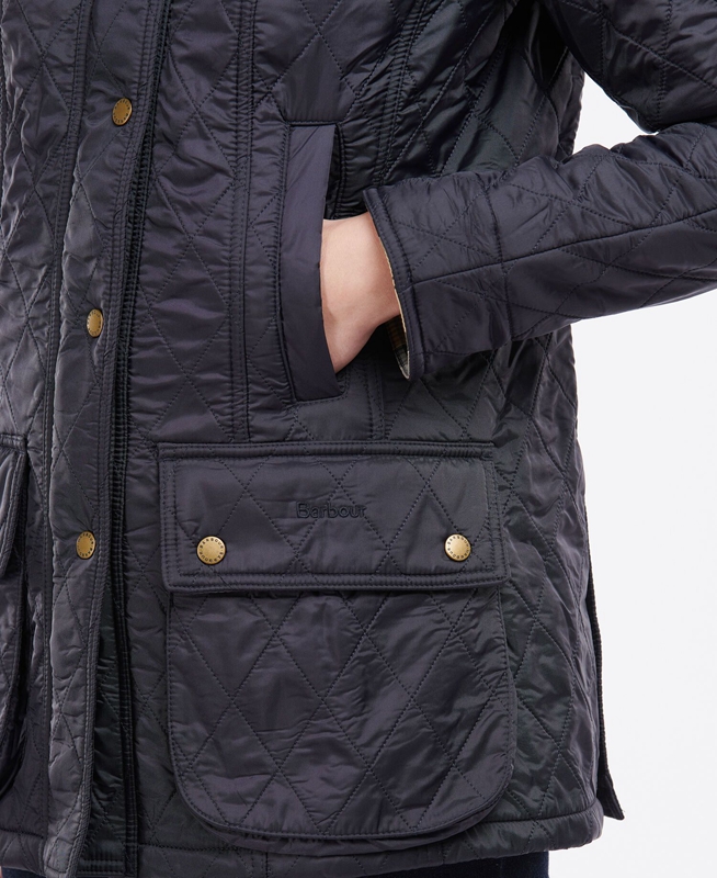 Barbour Beadnell Polarquilt Női Vattázott Kabát Sötétkék | 962831-QGF