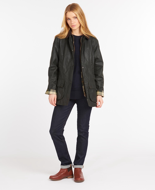 Barbour Beadnell® Női Viaszos Kabát Fekete | 943571-BOY