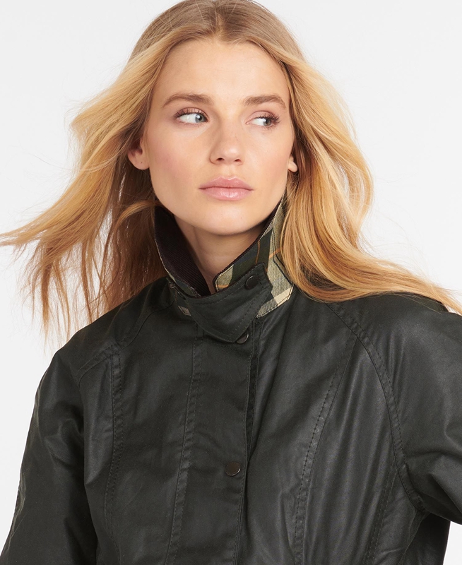 Barbour Beadnell® Női Viaszos Kabát Fekete | 943571-BOY